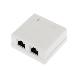 Розетка компьютерная внешняя, 2-порта FTP RJ-45 (8P8C), CAT 6 REXANT