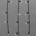 Гирлянда светодиодная Бахрома (Айсикл) 2,4х0,6м 88 LED БЕЛЫЙ черный ПВХ IP65 постоянное свечение 230В нужен блок 303-500 NEON-NIGHT