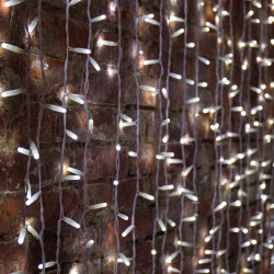 Гирлянда светодиодная Занавес 2х3м 600 LED БЕЛЫЙ белый ПВХ IP65 эффект мерцания 230В нужен блок 303-500-1 NEON-NIGHT