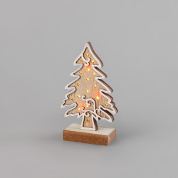 Деревянная фигурка с подсветкой Елочка 11,5x5x19 см