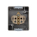 Розетка одноместная (керамика) INDUSTRIAL IP54 с/з, о/у, серая KRANZ