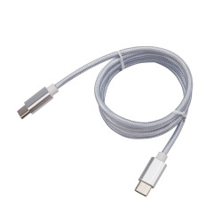 Кабель Type-C - Type-C, 2,4A, 1м, нейлон, белый REXANT 