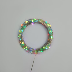 Гирлянда Роса 10м, 100LED, RGB, IP44, на батарейках 3хАА, с пультом 44 режима NEON-NIGHT