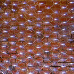 Гирлянда светодиодная Сеть 2x3м 432 LED БЕЛЫЙ белый каучук IP67 постоянное свечение 230В блок в комплекте NEON-NIGHT 