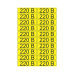Наклейка знак электробезопасности «220 В» 15х50мм (20 шт. на листе) REXANT