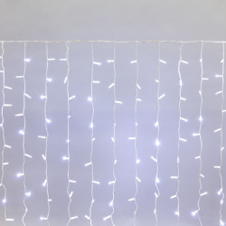 Гирлянда светодиодная Занавес 2х1,5м 300 LED БЕЛЫЙ белый ПВХ IP65 постоянное свечение 230В нужен блок 303-500-1 NEON-NIGHT