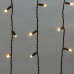 Гирлянда светодиодная Бахрома (Айсикл) 2,4х0,6м 88 LED ТЕПЛЫЙ БЕЛЫЙ черный ПВХ IP65 постоянное свечение 230В нужен блок 303-500 NEON-NIGHT