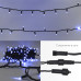 Гирлянда светодиодная Нить 10м 100 LED СИНИЙ черный ПВХ IP65 эффект мерцания 230В соединяется нужен блок 303-500 NEON-NIGHT
