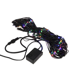 Гирлянда светодиодная Сеть 1х1,5м 160 LED МУЛЬТИ черный ПВХ IP65 свечение с динамикой 230В контроллер в комплекте NEON-NIGHT 