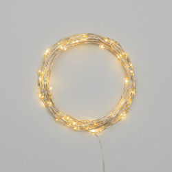 Гирлянда светодиодная Роса 10м, 100LED, ТЕПЛЫЙ БЕЛЫЙ, IP20, IP20, USB NEON-NIGHT