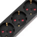 Удлинитель STANDARD 3 гнезда, 3м, 3х1,0мм², с/з, с выключателем, черный REXANT