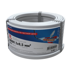 Провод ШВВП 2х0,5 мм², длина 50 метров, ГОСТ 7399-97 REXANT