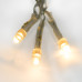 Гирлянда Бахрома (Айсикл), 1,8х0,5м, 48 LED ТЕПЛЫЙ БЕЛЫЙ, прозрачный ПВХ, IP20, свечение с динамикой, 230В, не соединяется