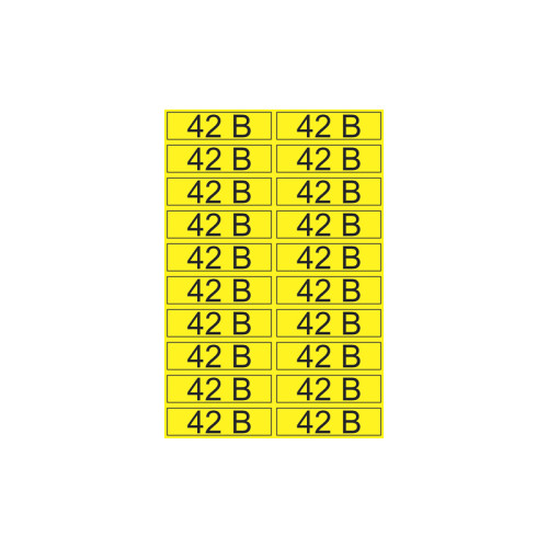 Наклейка знак электробезопасности «42 В» 15х50 мм REXANT (20шт на листе)