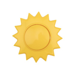 Выключатель одноклавишный HAPPY Солнце с/у, желтый KRANZ