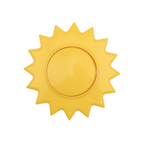 Выключатель одноклавишный HAPPY Солнце с/у, желтый KRANZ