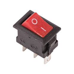 Переключатель клавишный 250В 3А (3с) ON-ON красный Micro REXANT