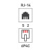 Разъем телефонный UTP, RJ-14 (6P4C), CAT 3 PROconnect