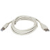 Кабель USB-А– USB-B, 2,4А, 3м, ПВХ, серый REXANT