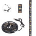 Лента светодиодная 5В, SMD2835, 4,8Вт/м, 60 LED/м, 6500K, 8мм, 3м, с USB коннектором, черная, IP20 LAMPER