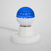 Лампа светодиодная, диаметр 50мм, E27, 9 LED, 1Вт, СИНИЙ, прозрачная колба, 230В NEON-NIGHT