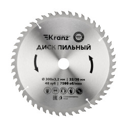 Диск пильный 300 мм х 48 зуб х 32/30 мм KRANZ
