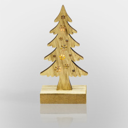 Деревянная фигурка с подсветкой Елочка 9x5x19 см Деревянная фигурка с подсветкой Елочка 9x5x19 см