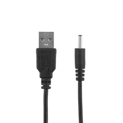Кабель USB штекер - DC разъем питание 1,4х3,4 мм, спираль 1,5 метра REXANT