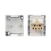 Розетка одноместная (керамика) INDUSTRIAL IP54 с/з, о/у, белая KRANZ