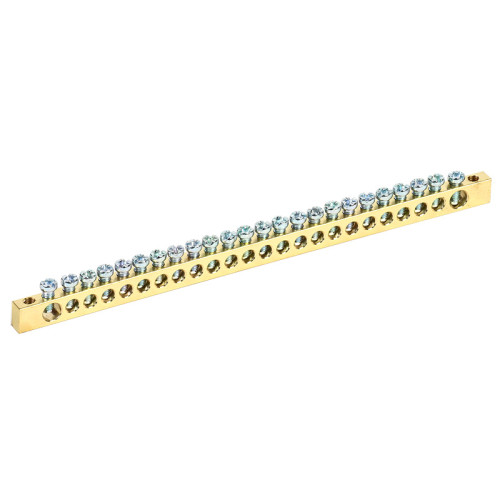 Шина PEN «земля-ноль» 6х9мм 24/2 (24 группы/крепеж по краям) REXANT