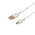 Кабель USB-A – mini USB, 1А, 1,8м, ПВХ, белый REXANT