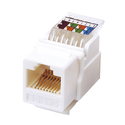 Модуль Keystone Jack RJ-45(8P8C), UTP, CAT 5e, тип 180 градусов, самозажимной, белый REXANT 