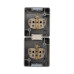 Блок вертикальный 2 розетки (керамика) INDUSTRIAL IP54 с/з, о/у, серый KRANZ