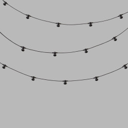 Гирлянда Belt-Light 2 жилы, 50м, шаг 40см, 125 патронов E27, IP65, черный круглый провод NEON-NIGHT