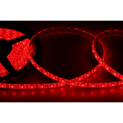 Лента светодиодная 12В, SMD5050, 14,4Вт/м, 60 LED/м, красный,10мм, 5м, IP65 LAMPER