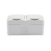 Блок горизонтальный 2 розетки Mini OG IP54 с/з, о/у, белый KRANZ