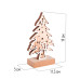 Деревянная фигурка с подсветкой Елочка 11,5x5x19 см