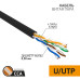 Кабель витая пара омедненный, U/UTP, CCA, CAT 5e, PE, 4PR, 24AWG, OUTDOOR, SOLID, черный, 305м PROconnect