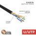 Кабель витая пара U/UTP, CAT 5e, PE, 4PR, 24AWG, OUTDOOR, SOLID, черный, 305м, REXANT