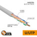 Кабель витая пара омедненный U/UTP, CCA, CAT 6, PVC, 4PR, 23AWG, INDOOR, SOLID, серый, 305м PROconnect