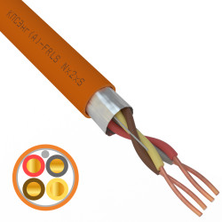 Кабель огнестойкий КПСЭнг(А)-FRLS 2х2х0,5мм², бухта 200м ИВКЗ