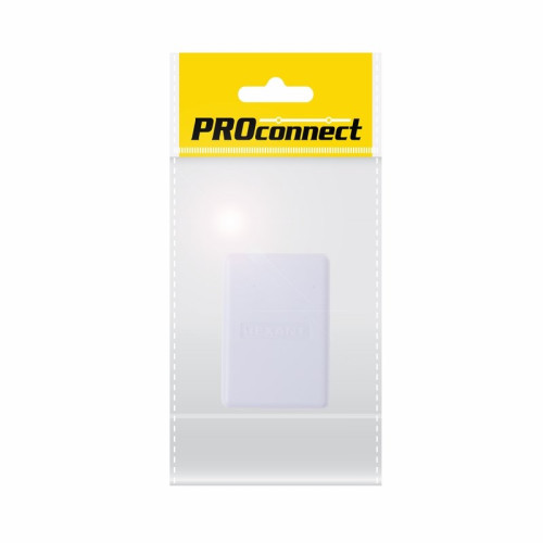 Рoзетка телефонная внешняя, 1 порт RJ-14 (6P4C), UTP, CAT 3, пакет, 1шт. PROconnect 