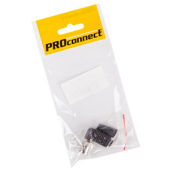 Разъем высокочастотный на кабель, штекер BNC под винт с колпачком, угловой, (1шт.) (пакет) PROconnect