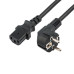 Шнур сетевой, вилка угловая СЕЕ 7/7(Schuko) - разъем IEC 320 C13, кабель 3x0,75 мм², длина 3 метра (PVC пакет) REXANT