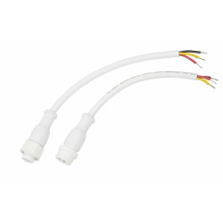 Соединительный кабель (3pin) герметичный (IP67) 3х0.5мм²  белый  REXANT