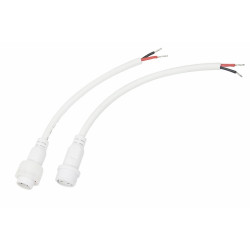 Соединительный кабель (2pin) герметичный (IP67) 2х1,0мм²  белый  REXANT