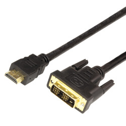 Шнур HDMI - DVI-D, 10м, Gold, с фильтрами REXANT