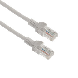 Пaтч-корд U/UTP, CAT 5е, RJ45-RJ45, неэкранированный, омедненный (CCA), PVC серый, 2м СМАРТКИП