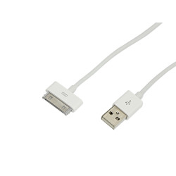 Кабель USB-A – 30pin для iPhone 4/4S, 1м, ПВХ, белый REXANT