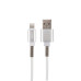 Кабель USB-A – Lightning для iPhone для Apple 2,4А, 1м, силикон, белый, с пружиной REXANT